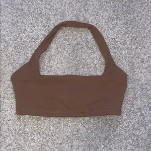 BuffBunny Brown Halter Sports Bra